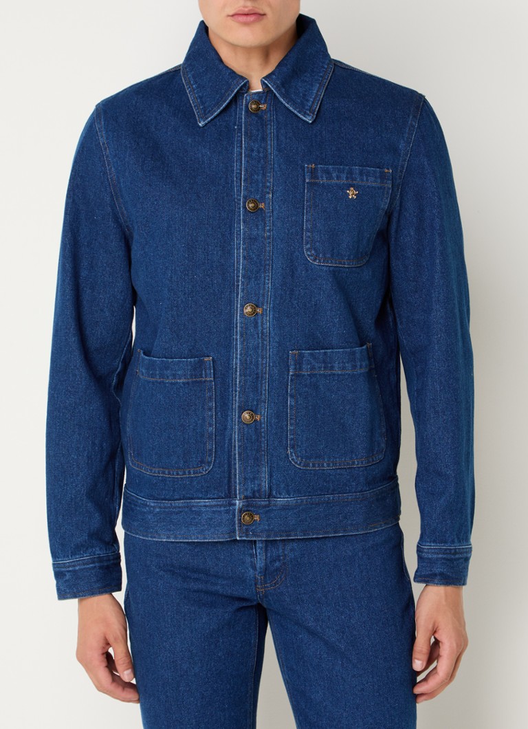 Giacca di jeans aderente Bram's Fruit con tasche applicate.