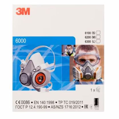3M 1.21.15.630.00 6300 opakovaně použitelná polomaska, velikost L