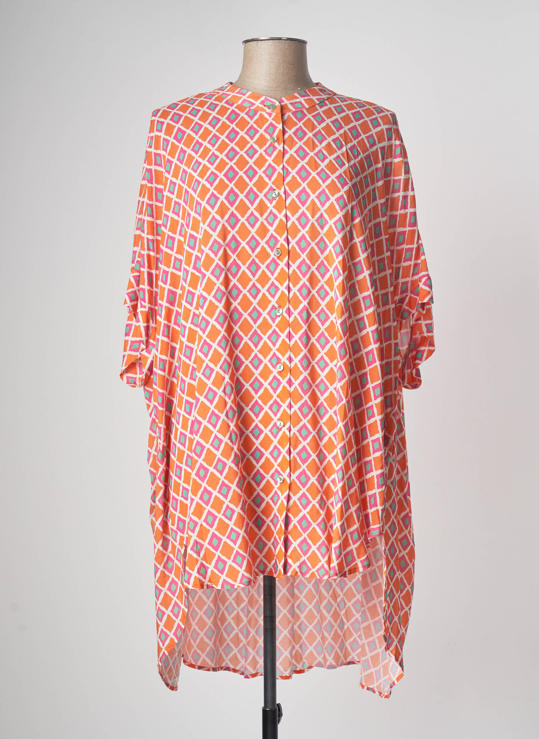 Mat Tuniquemanchecourte Femme couleur orange