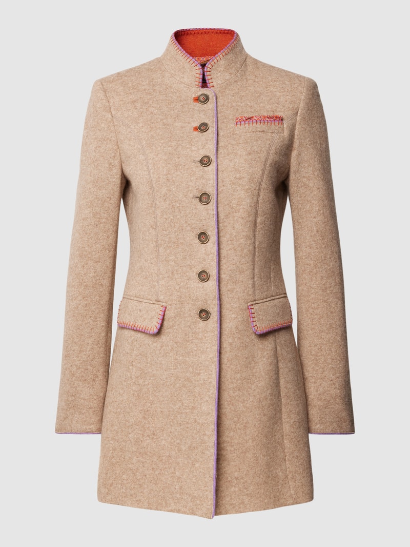 Blazer mit Stehkragen in sand