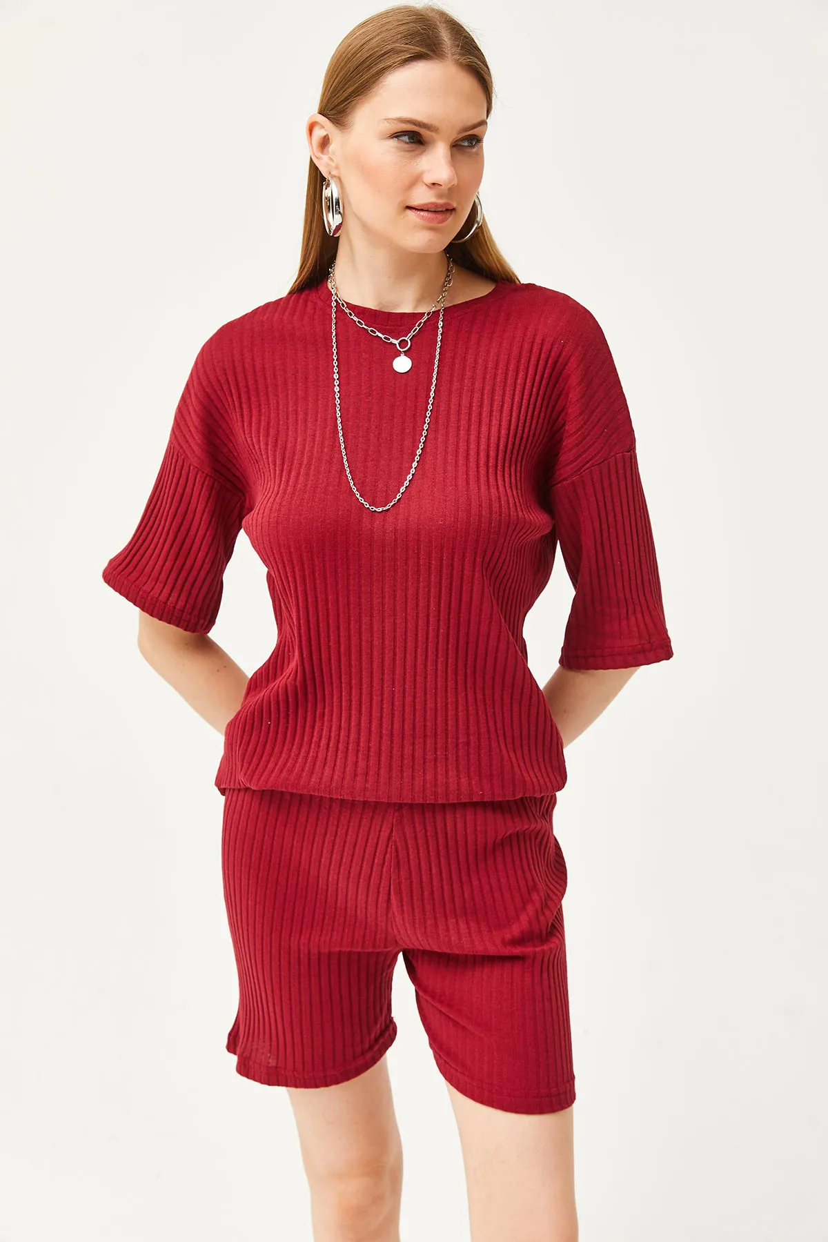 Olalook  Zweiteiler - Bordeaux - Oversized