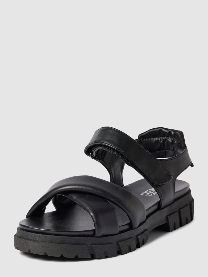 Sandalen mit Klettverschluss in schwarz