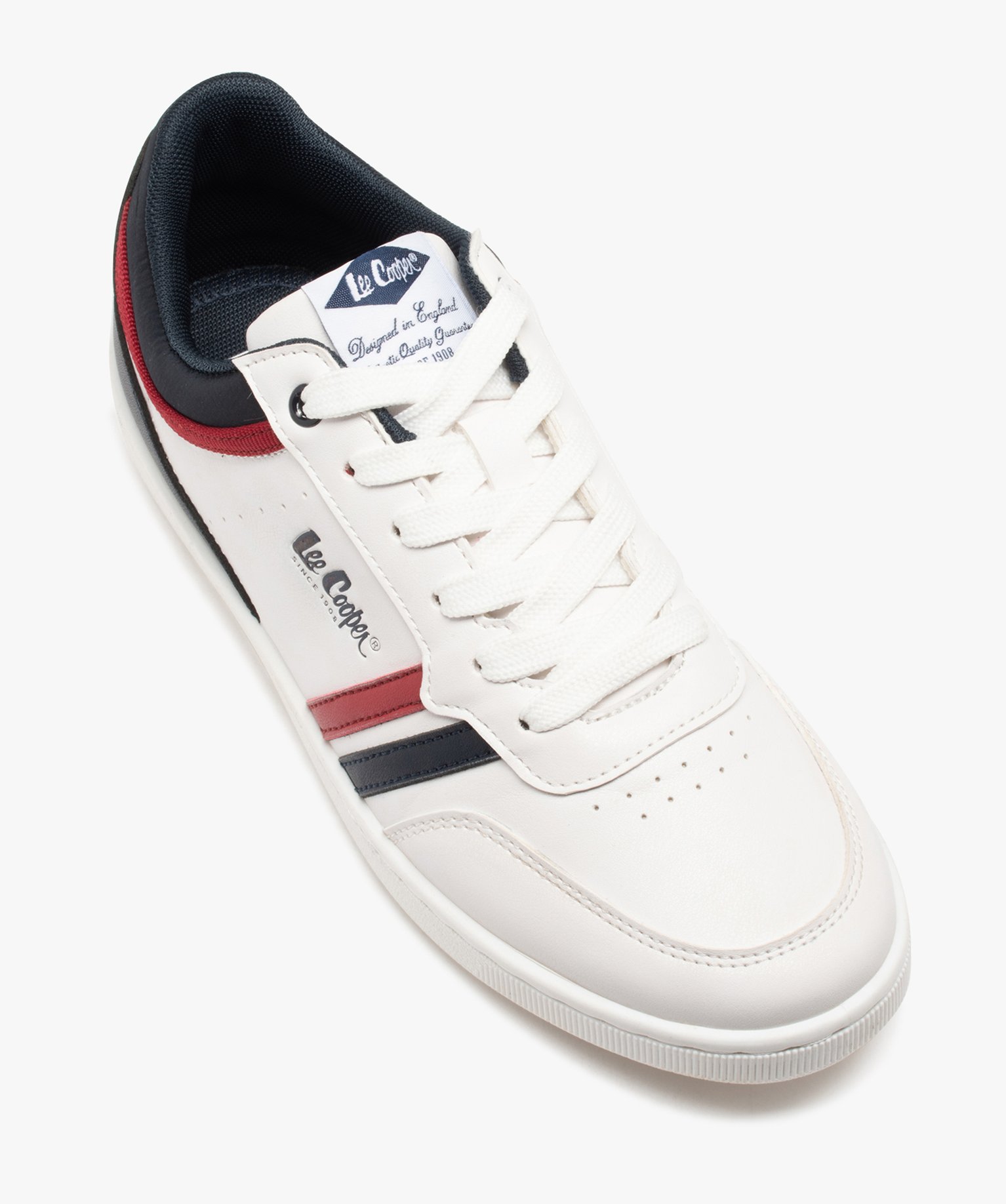 Baskets homme casual à bandes colorées - Lee Cooper blanc | GEMO