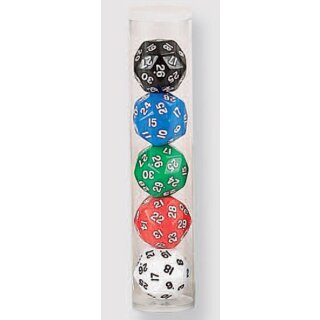 Koplow Würfel: Opaque: Triantakohedron mixed (5er-Set im Tube, W30)