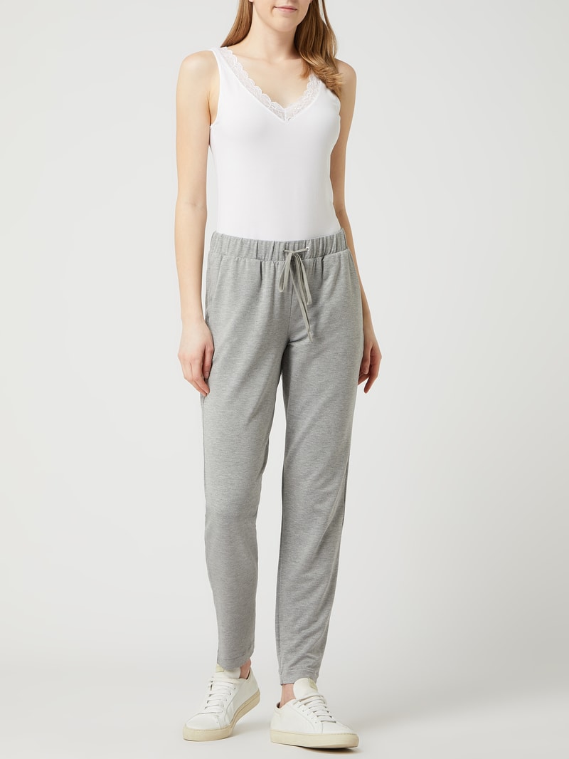 Unterhemd mit Spitze Modell 'Cotton Lace' in weiß