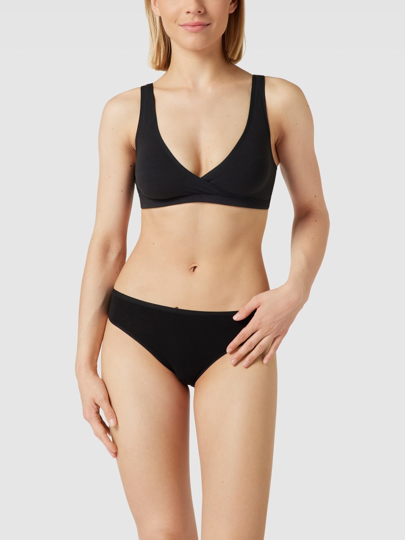 Bralette im Wickel-Design im 2er-Pack in schwarz