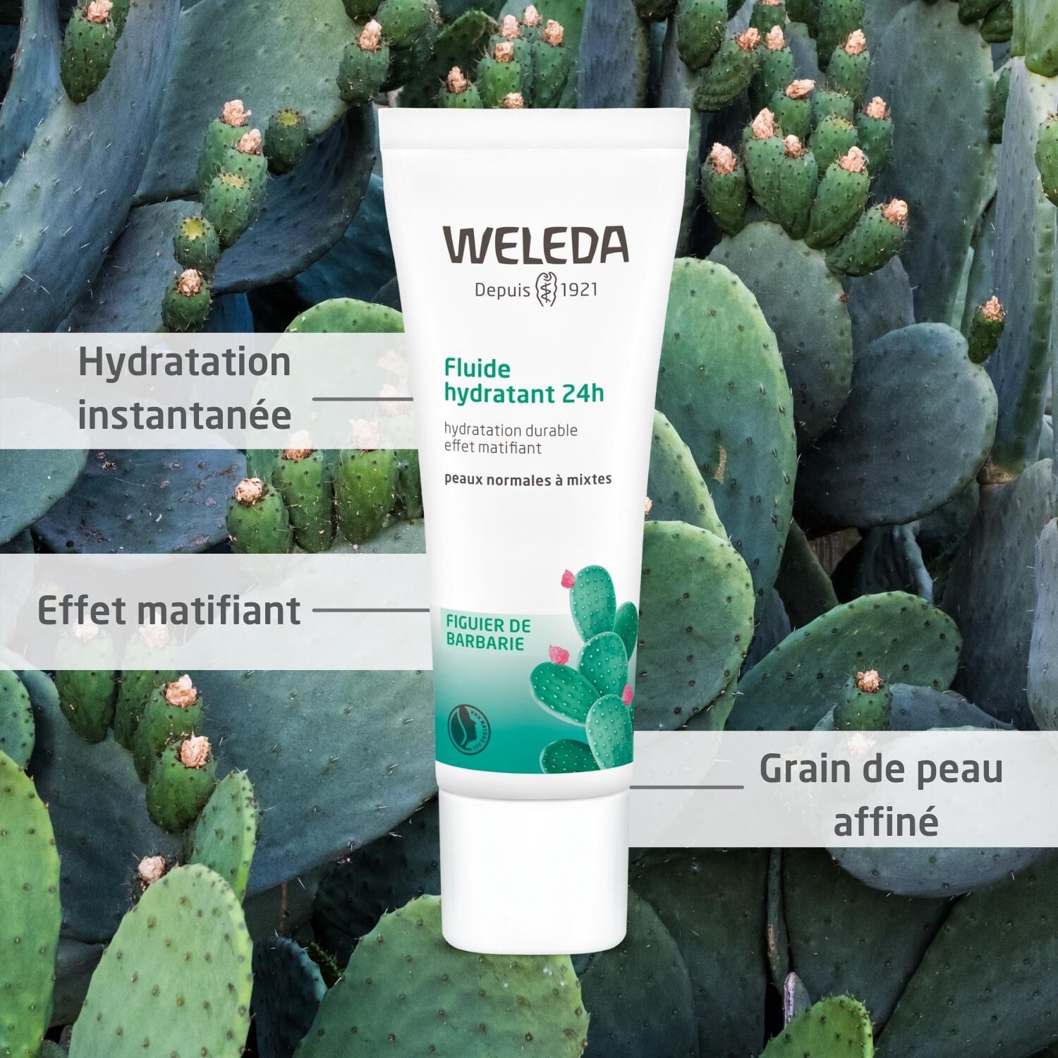 Weleda Figuier de Barbarie Fluide Hydratant 24 h - Peaux Normales à Mixtes - 30 ml