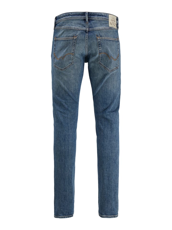 Jack & Jones Slim Fit Jeans Hose Low Rise Stretch Denim Pants JJIGLENN in Dunkelblau günstig kaufen