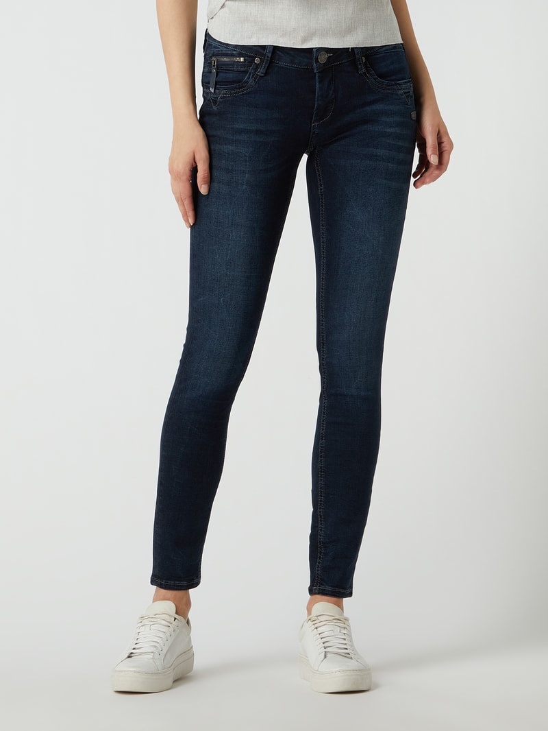 Skinny Fit Jeans mit Viskose-Anteil Modell 'Nikita' in blau