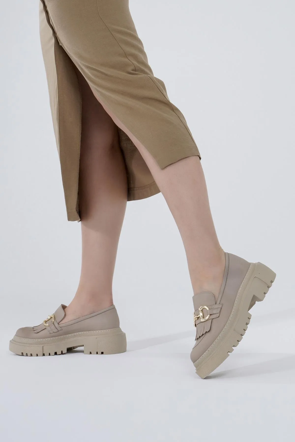 CZ London  Loafer - Beige - Blockabsatz