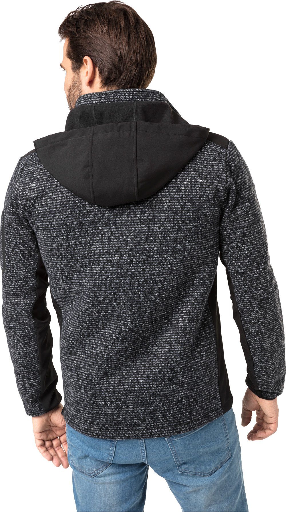 Reusch Funktionsjacke mit Stehkragen, abnehmbarer Kapuze und innen kuschligem Fleece