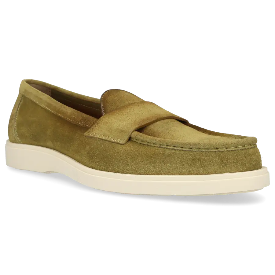 Santoni - Loafer 18657 Veloursleder - grün