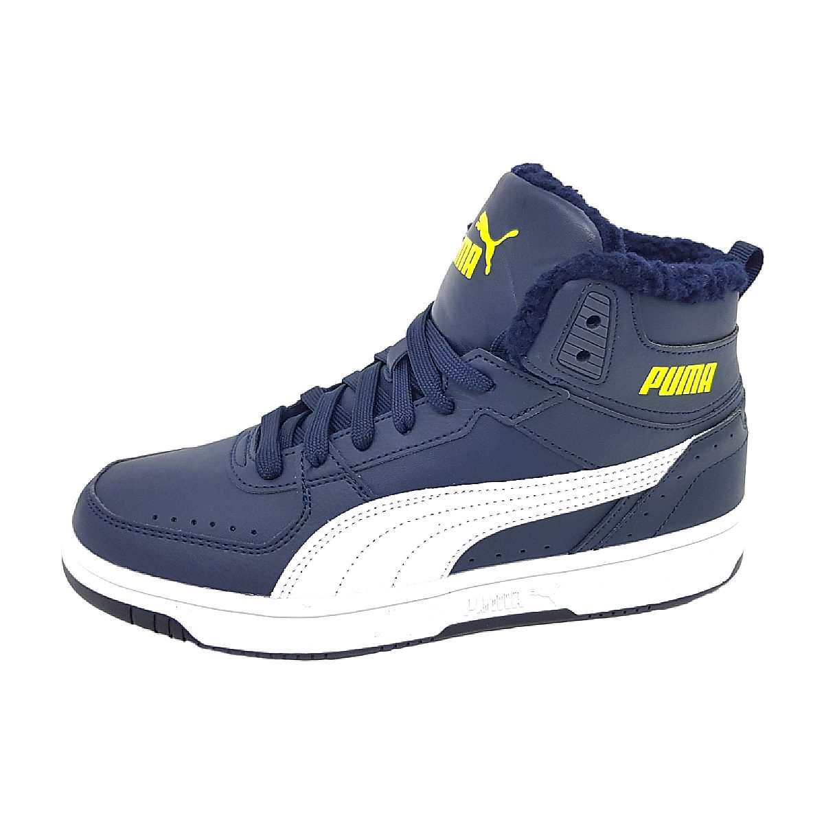 Puma Rebound Joy Fur JR 375477 Blau 007 navy/ white