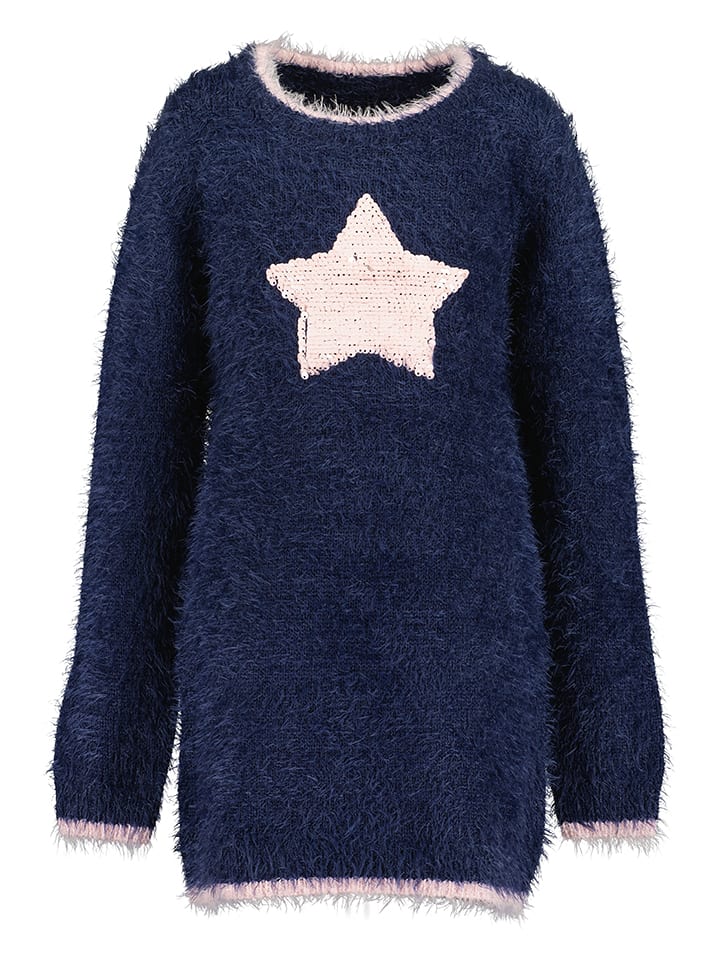 Blue Seven Strickkleid in Dunkelblau günstig kaufen