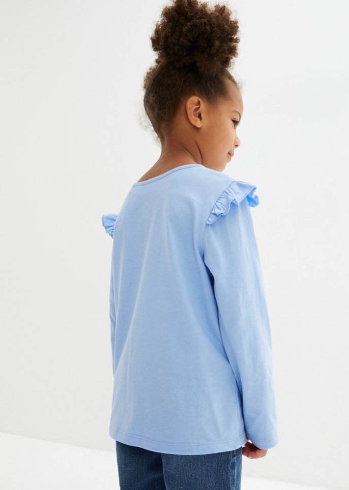 Mädchen Langarmshirt mit Pailletten