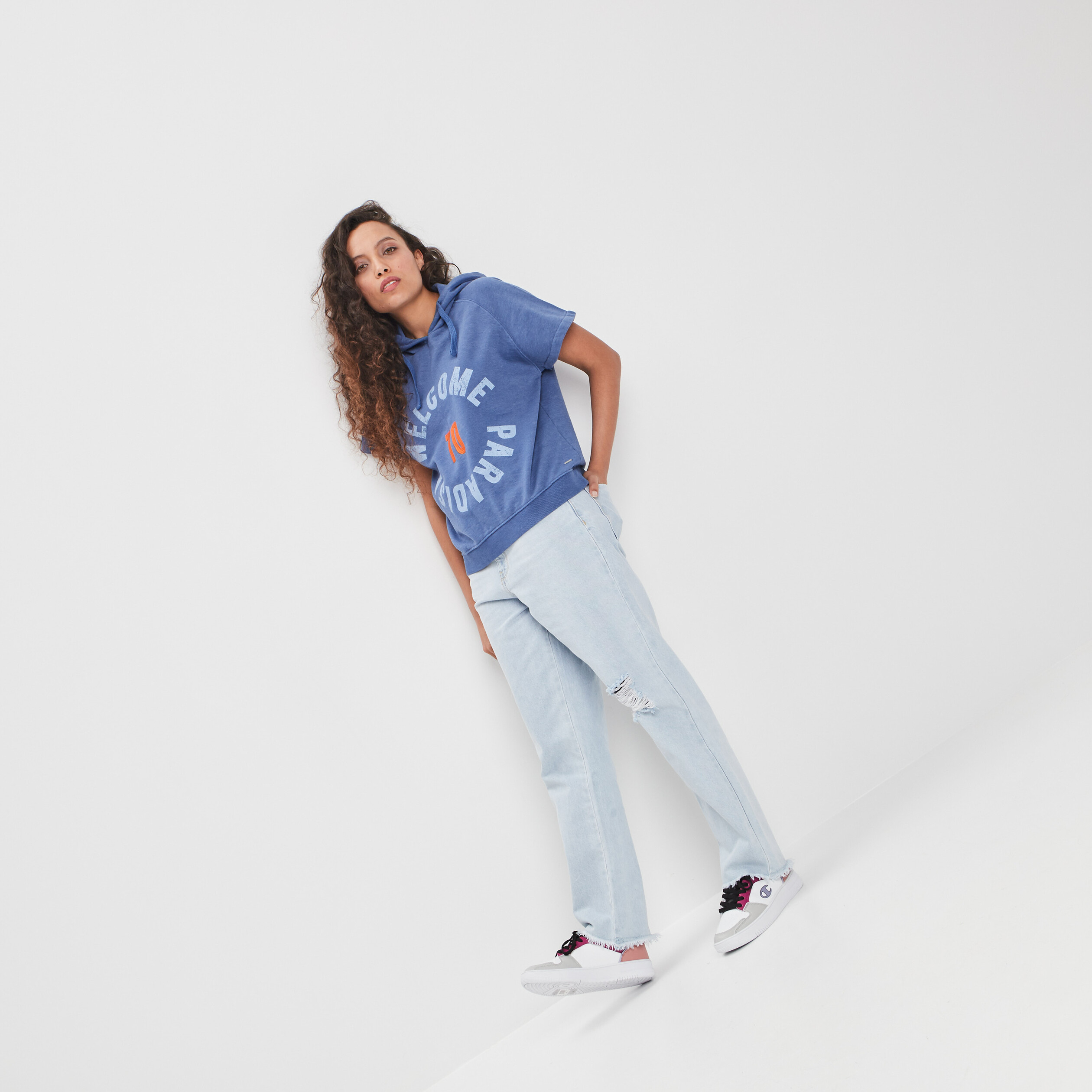 Sweat à capuche hoodie Creeks bleu femme | La Halle