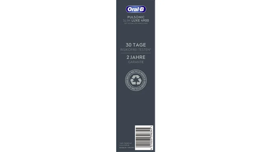 Oral-B Elektrische Zahnbürste Pulsonic Slim Luxe 4900 Schwarz/Rosegold mit 2. Handstück