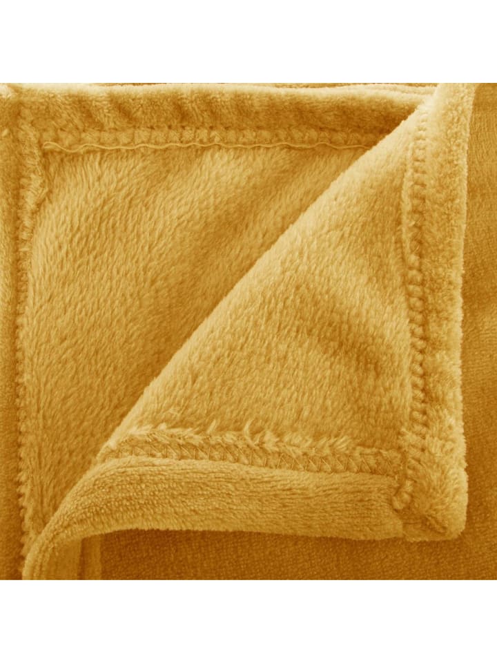 Atmosphera Créateur d'intérieur Fleecedecke in gelb günstig kaufen onesize