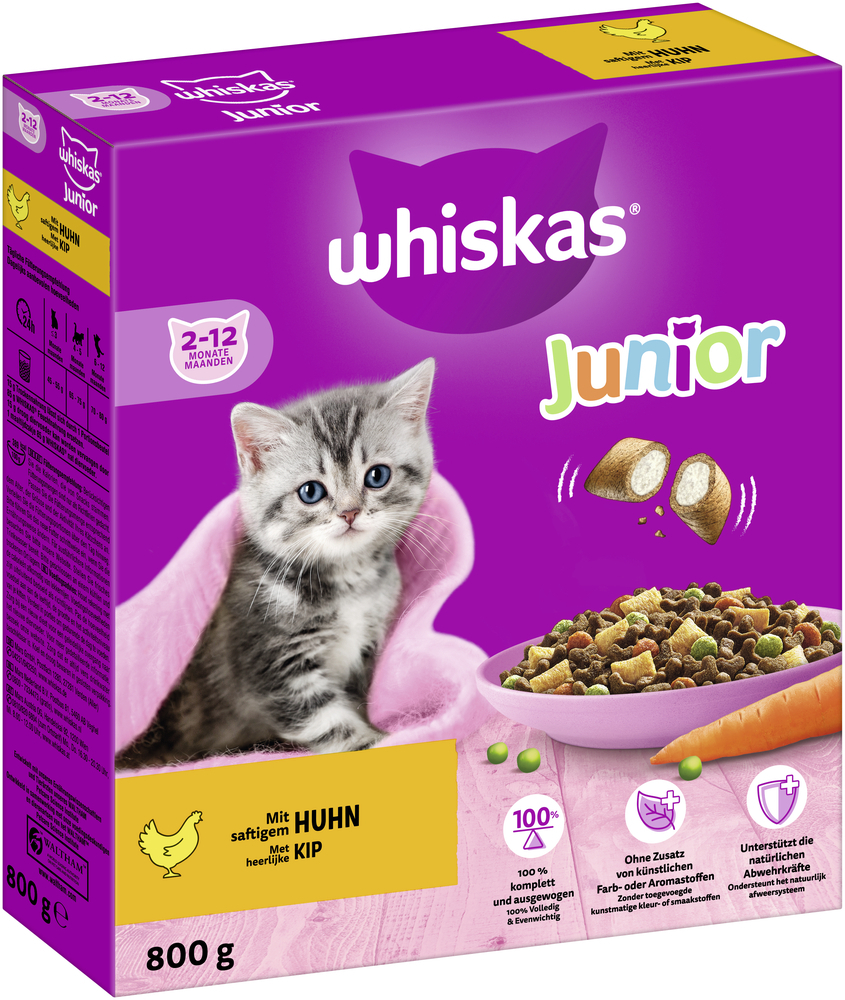 Whiskas Trockenfutter Whiskas Junior Huhn 800 g