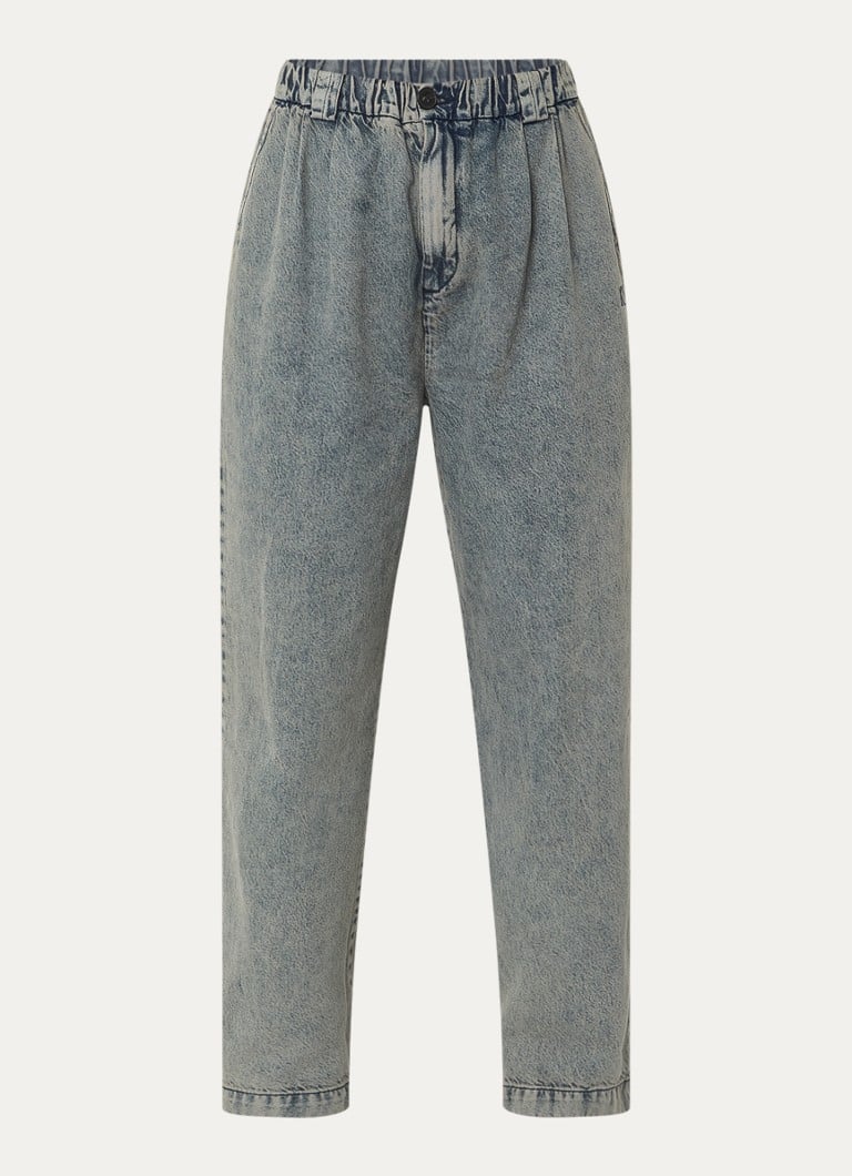 Jeans 10DAYS a vita alta e gamba larga in misto lyocell con finitura matura