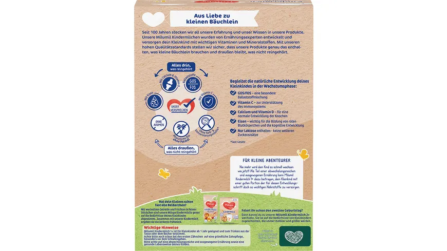 Milupa Milumil Kindermilch 1+ ab 1 Jahr 550 g