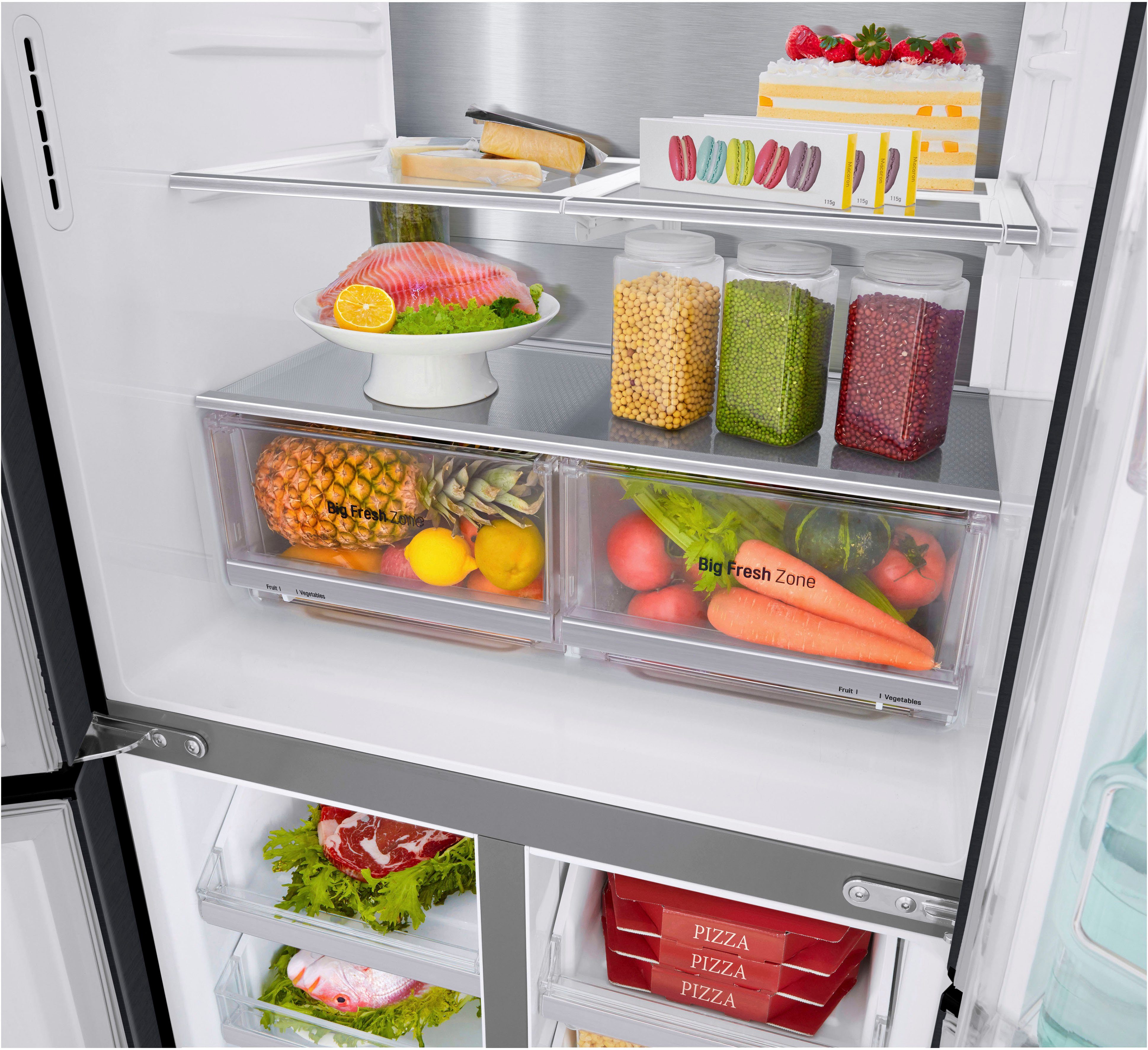 LG Multi Door GMX844MC6F, 178,7 cm hoch, 83,5 cm breit, InstaView™