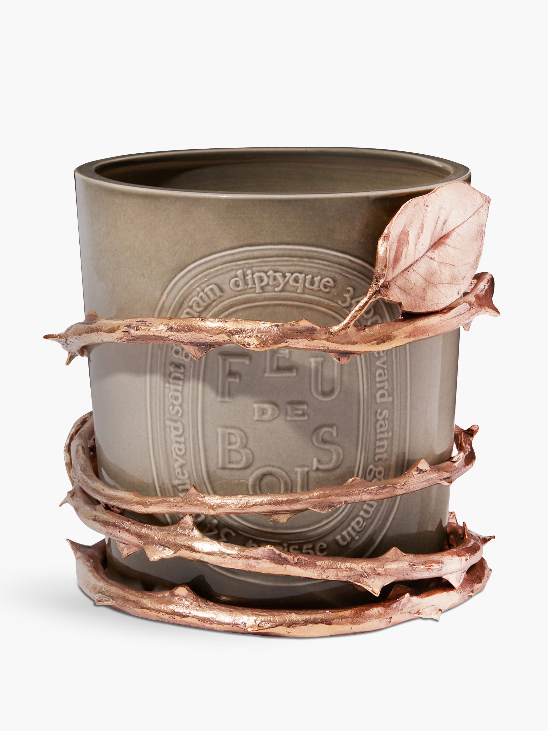 Ornement bois de rose bronze - Pour bougie très grand modèle