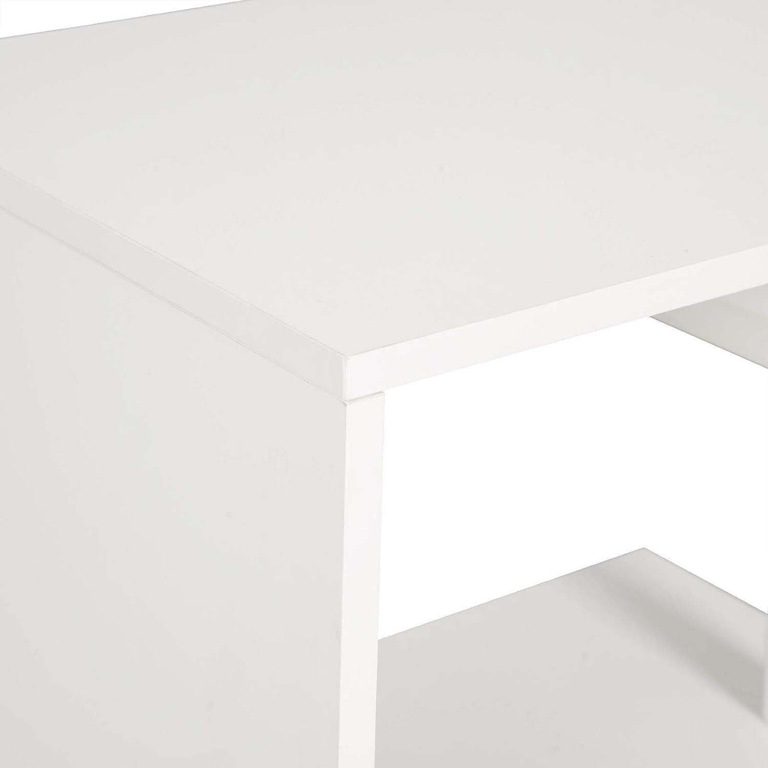 Woltu Bartisch (1-St), Stehtisch mit 3 Ablageflächen, aus Metall & MDF