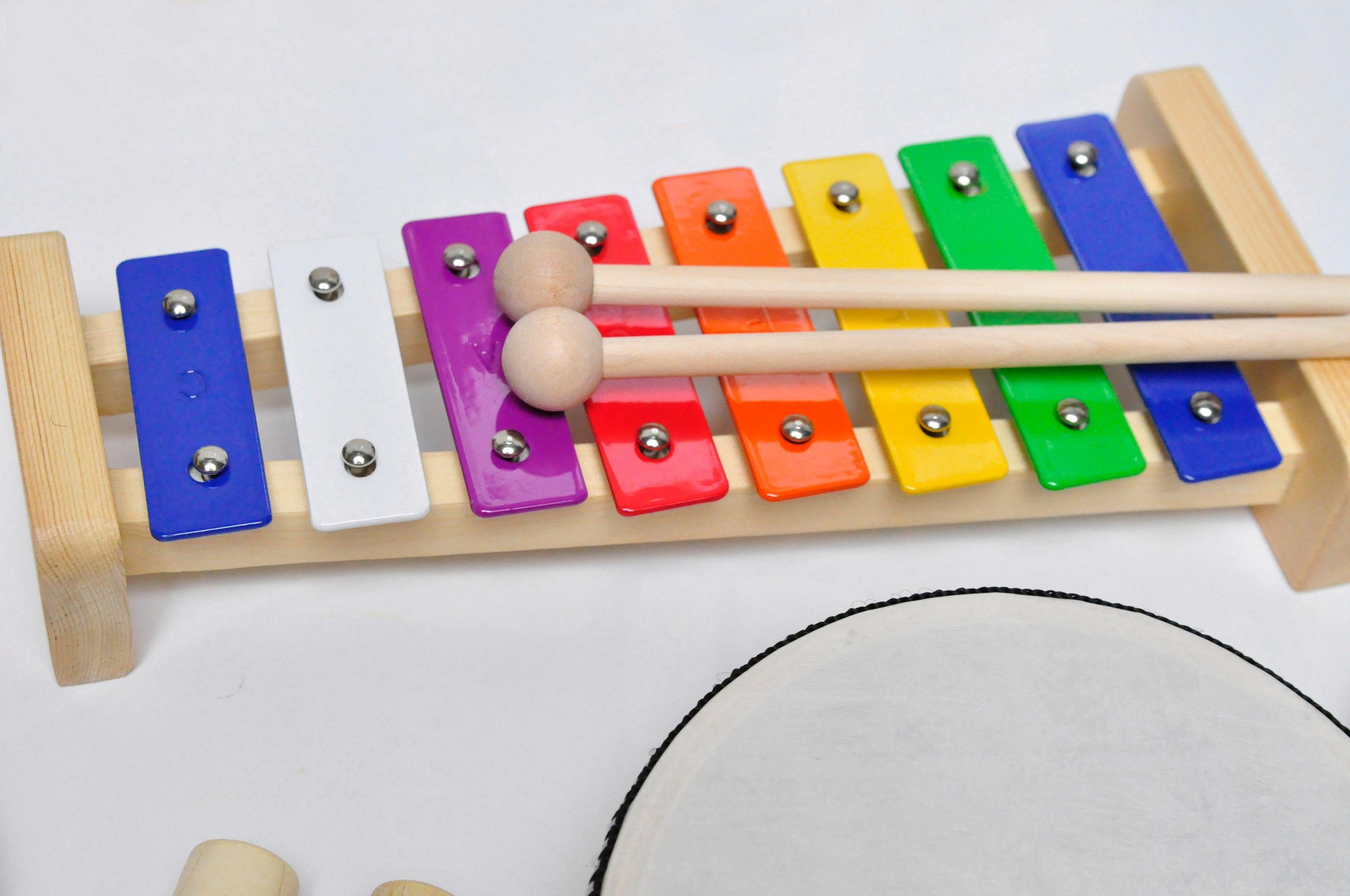 Clifton Trommel 9 teiliges Kinder Percussion Set mit CD,Set, 9-St.