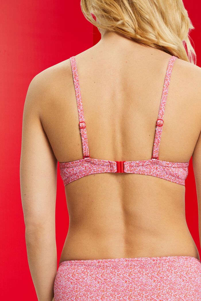 Wattiertes Bikinitop mit Print