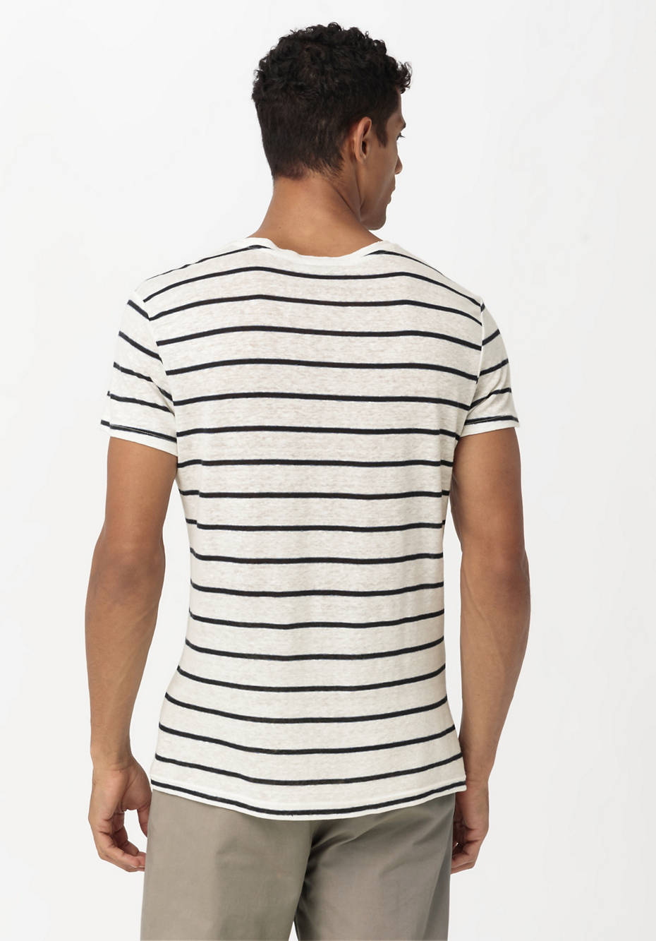 Streifen-Shirt aus reinem Leinen