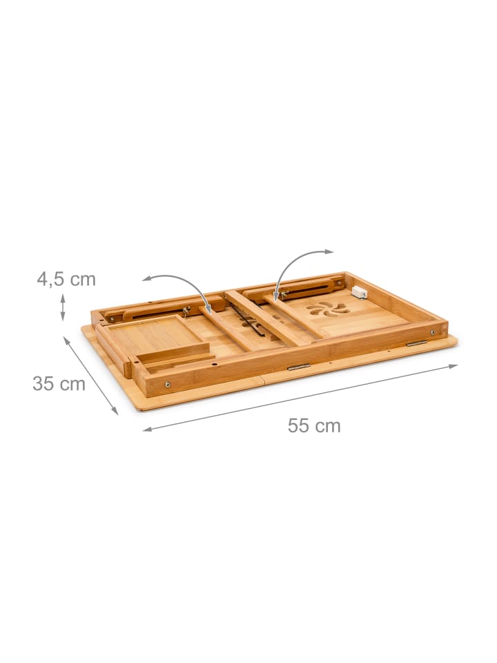 relaxdays Betttablett in Natur- (B)72,5 x (H)30,5 x (T)35 cm günstig kaufen onesize