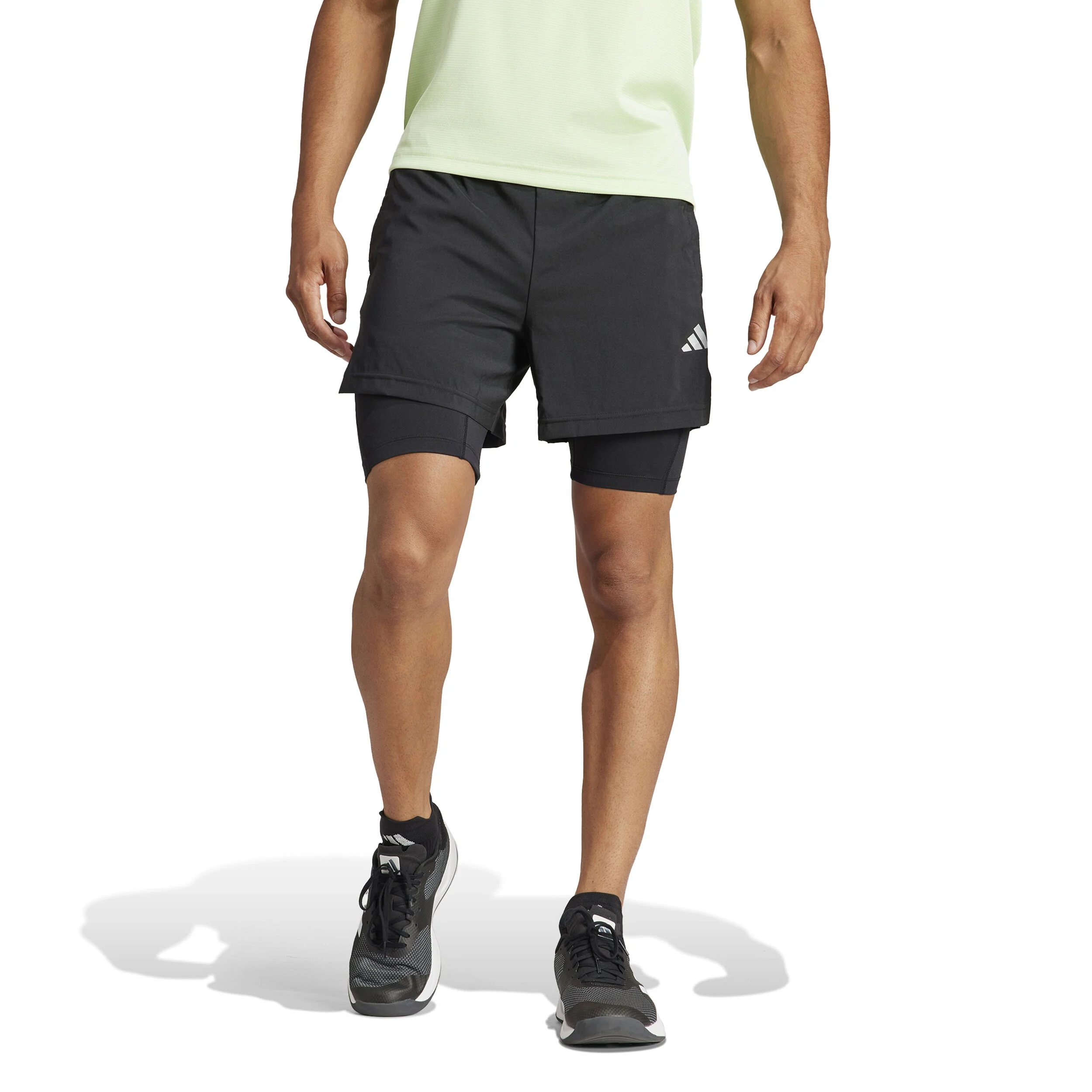Woven 2in1 Shorts Herren - Schwarz