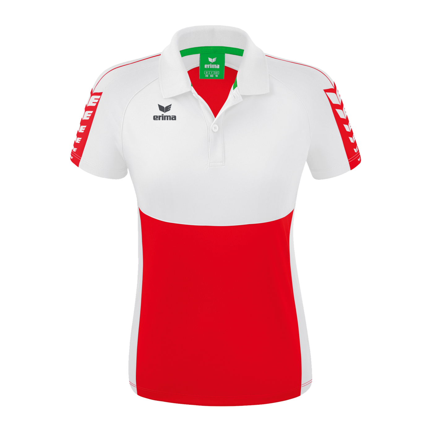 Erima Six Wings Poloshirt Damen Rot Weiss