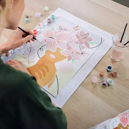 CreArt Leinwand Gedankenblumen - Malen nach Zahlen für Erwachsene