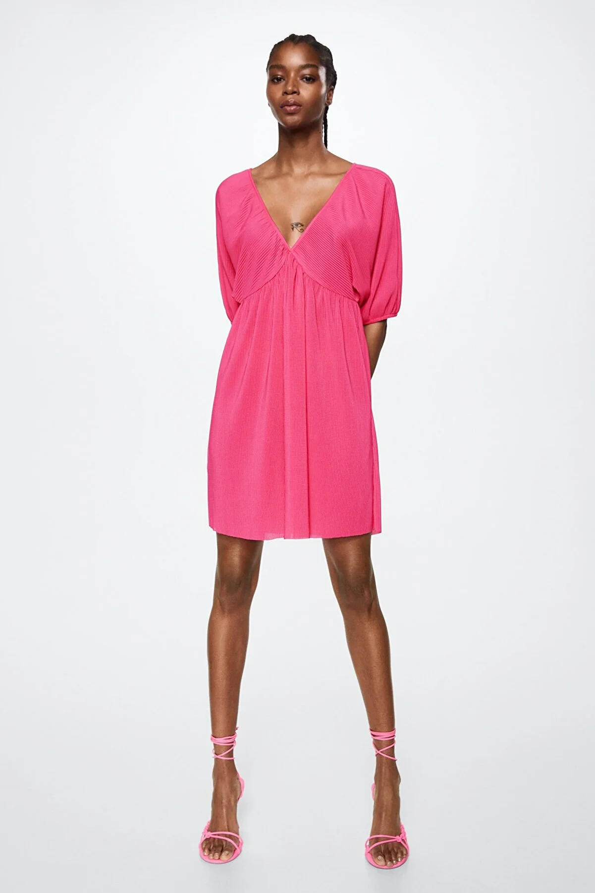 MANGO  Fuchsia Damenkleid 37001043