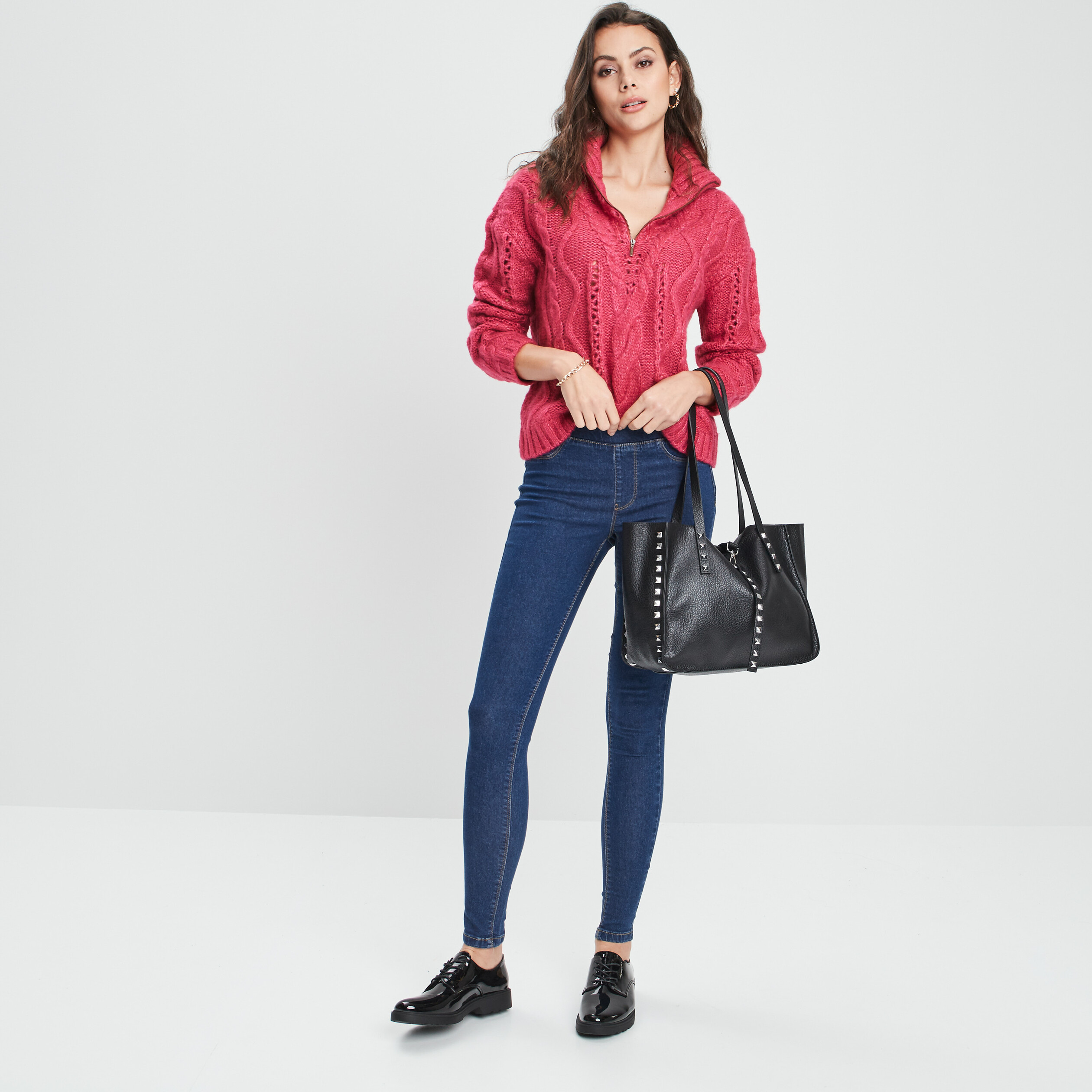 Jegging taille standard bleu femme | La Halle