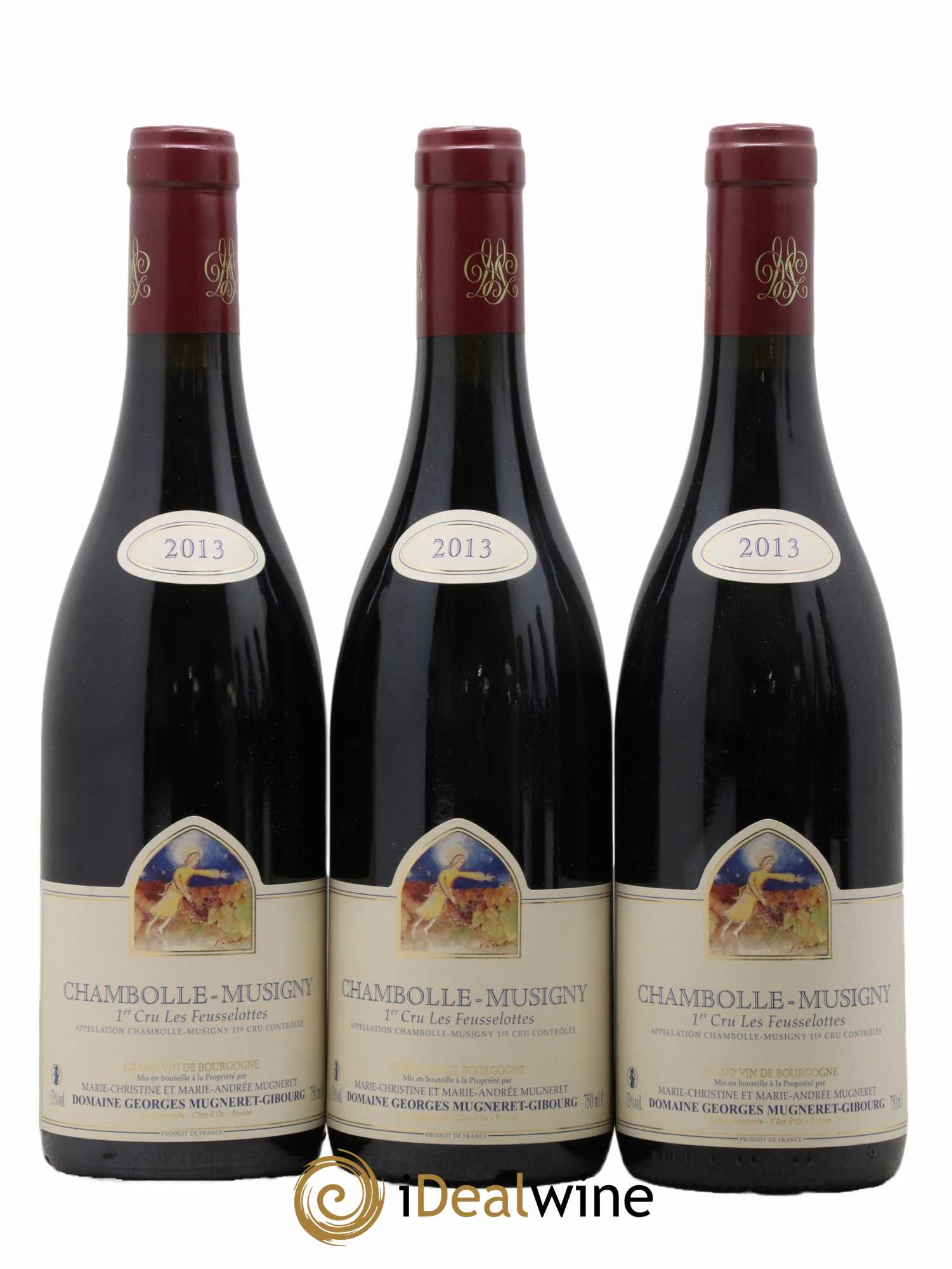 Chambolle-Musigny 1er Cru Les Feusselottes Mugneret-Gibourg (Domaine)  2013 - Lot de 3 Bouteilles