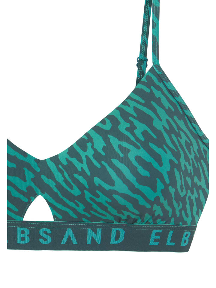 ELBSAND Bustier-Bikini in petrol bedruckt günstig kaufen