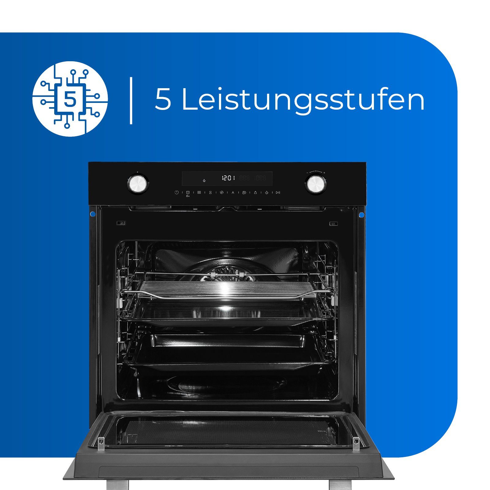 exquisit Einbau-Mikrowelle EBEM 797-H-030, Mikrowelle, Mikrowelle + Grill, Mikrowelle + Heißluft, Grill, Auftau-Programm, Mikrowelle + Grill + Umluft, Grill + Umluft, 72,00 l, Timer, Kindersicherung, 5 Leistungsstufen, Kombinationsgerät