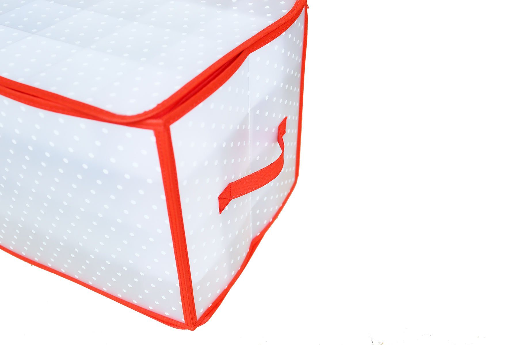 Spetebo Aufbewahrungstasche XL Aufbewahrungsbox für 112 Christbaumkugeln, Weihnachtsschmuck Sortierbox Tragetasche