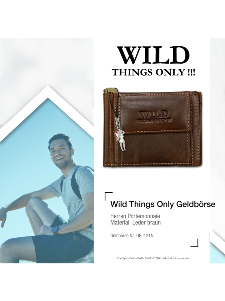 Wild Things Only Portemonnaie Leder ca. 11cm breit ca. 8cm hoch günstig kaufen onesize