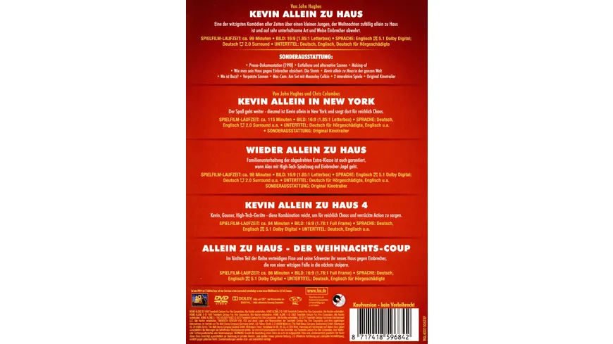 Kevin 1-5 - Allein zu Haus   [5 DVDs]
