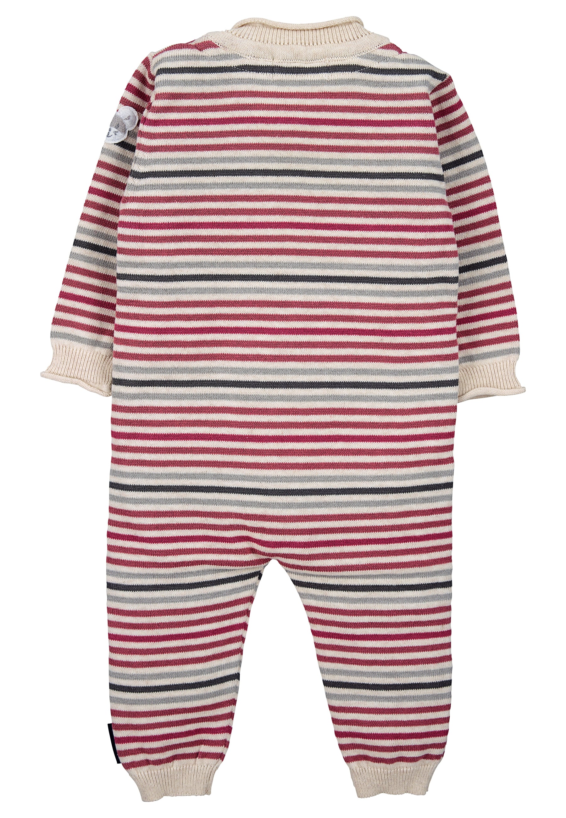 GOTS Strick Baby Strampler Einteiler in Rosa