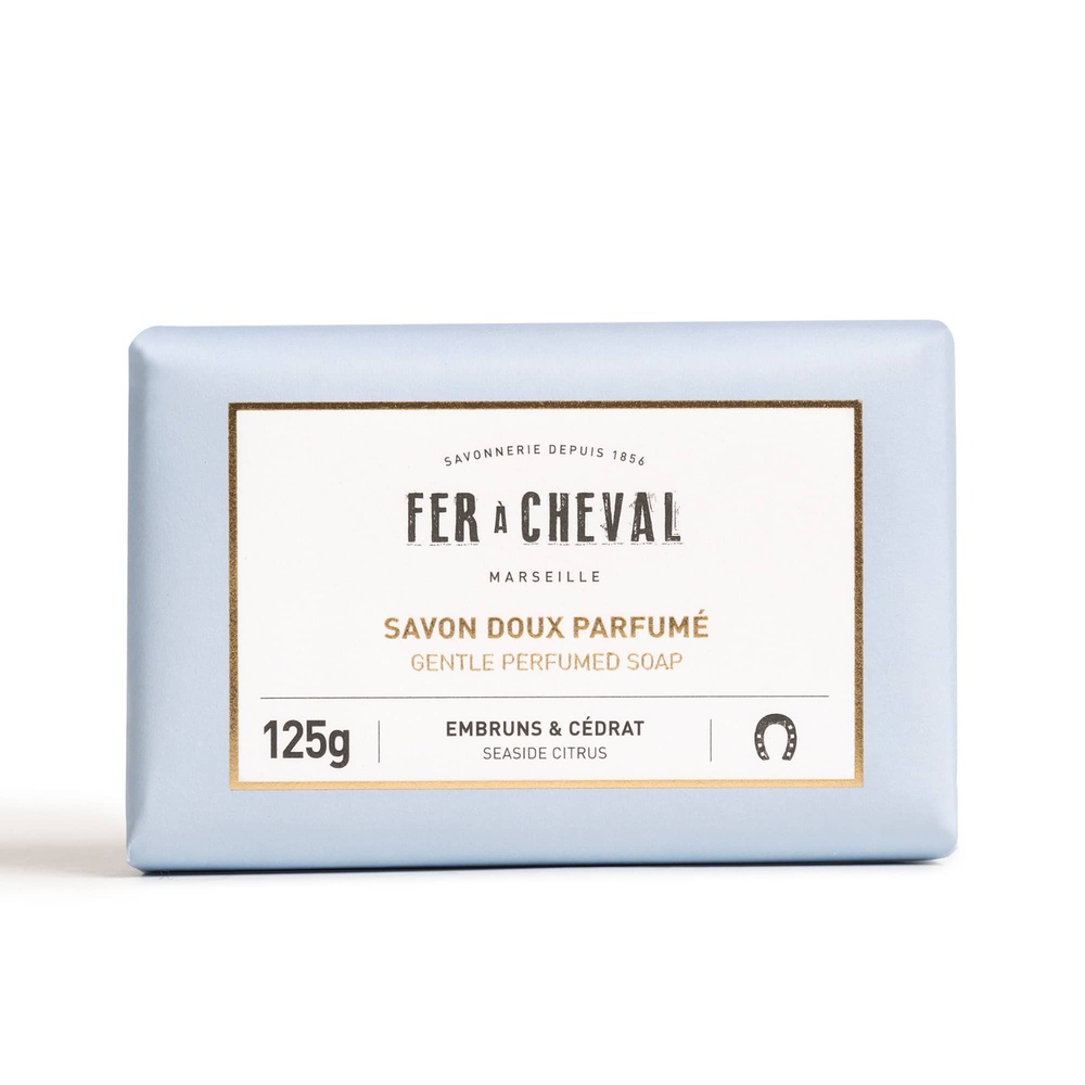 fer à cheval SAVON DOUX PARFUME -EMBRUNS & CEDRAT  125G Savon Solide
