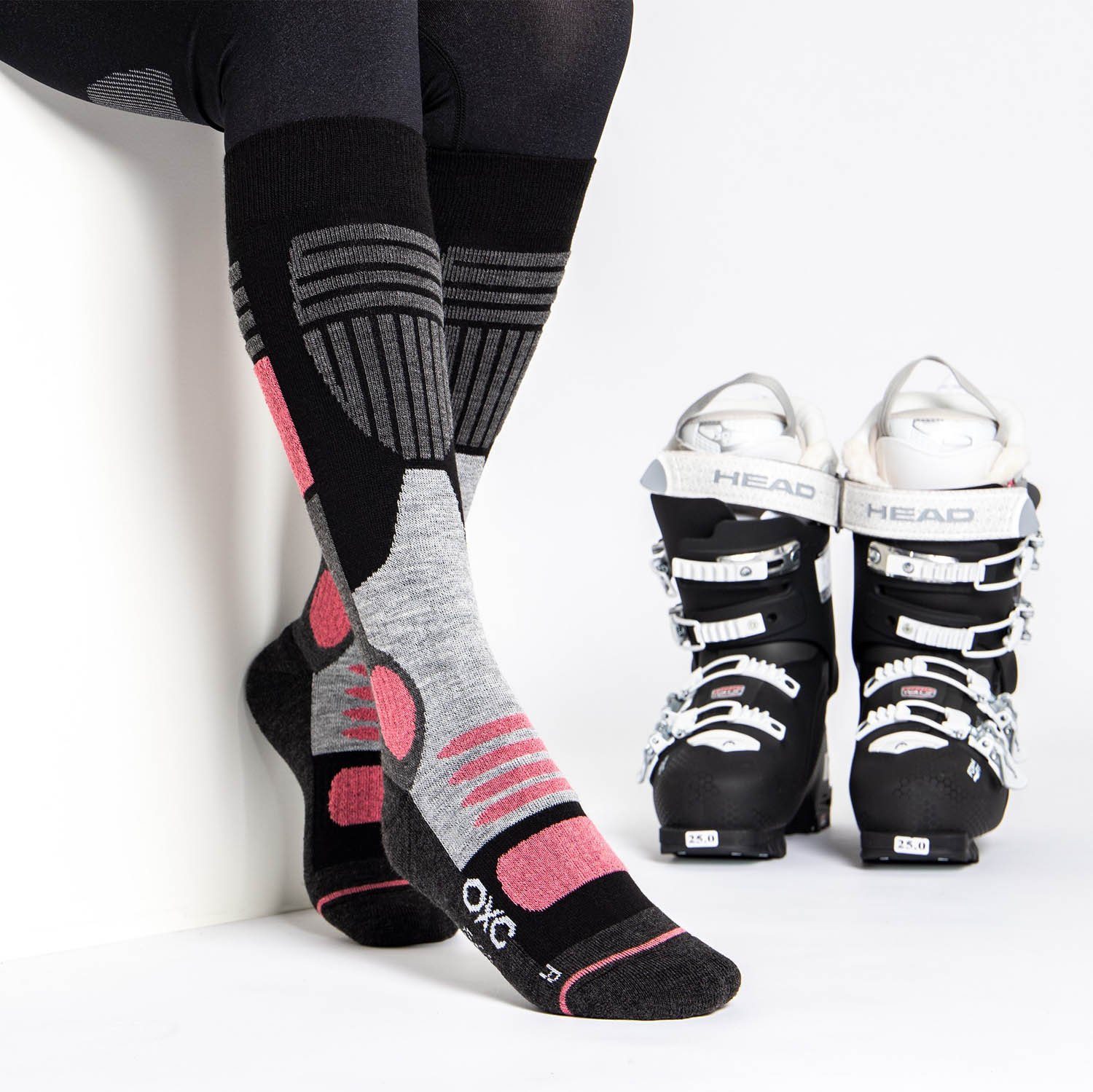 OCCULTO Skisocken Damen Skisocken 2er Pack (Modell: Maria) (2-Paar)