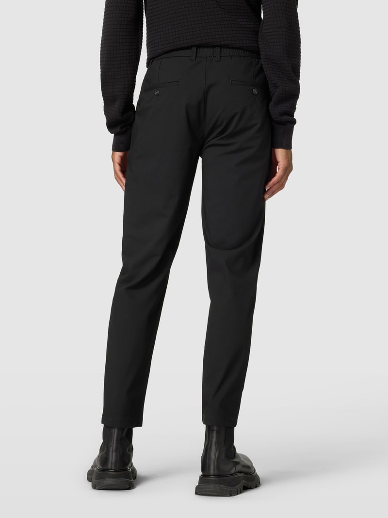 Stoffhose mit Tunnelzug in schwarz
