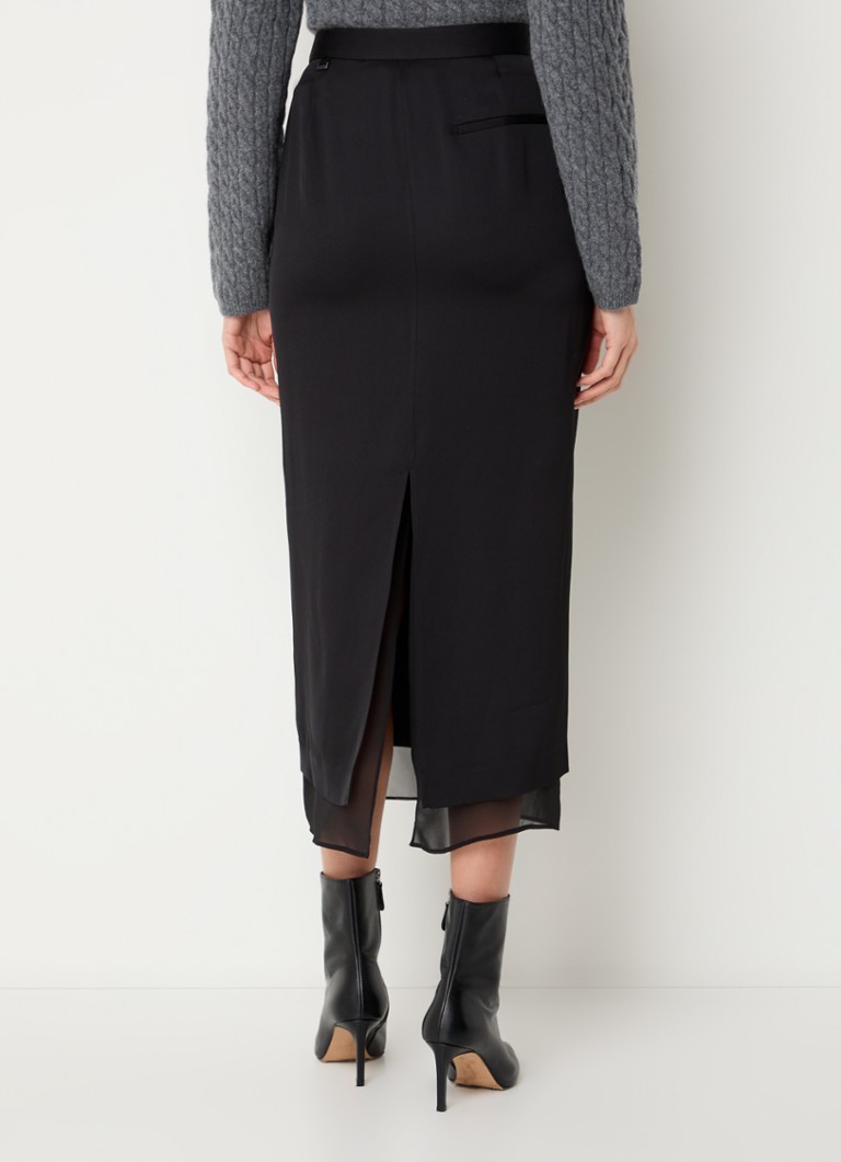 Fustă creion midi Calvin Klein cu crăpătură