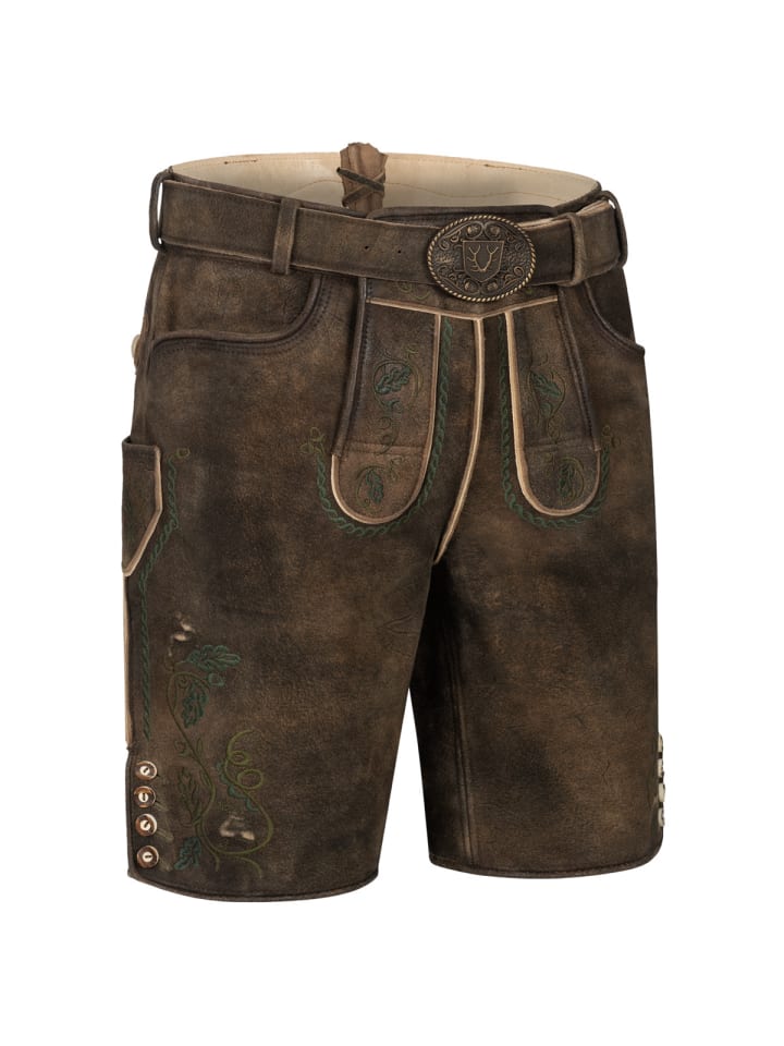KRÜGER Lederhose Tarius in braun günstig kaufen