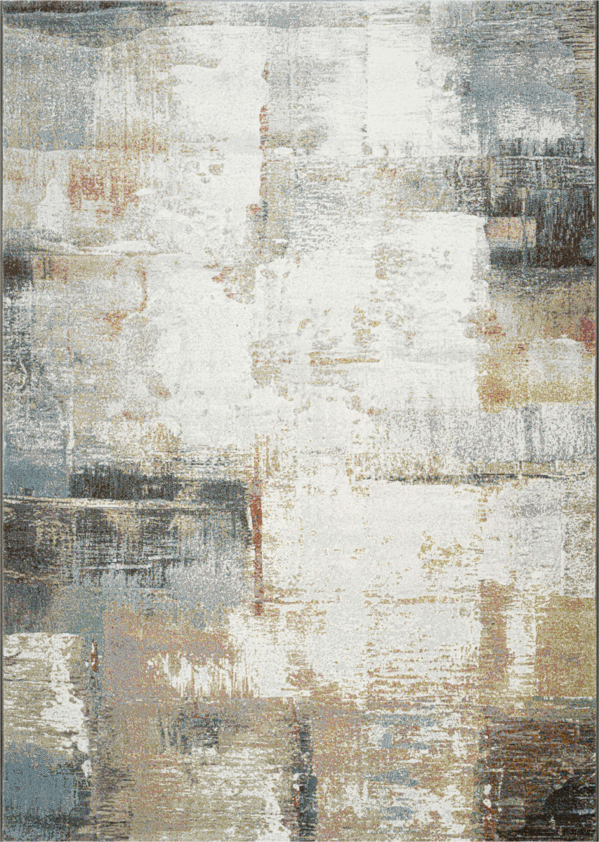 Webteppich Exellenza Hellgrau-Weiß-Eisblau 133 x 195 cm